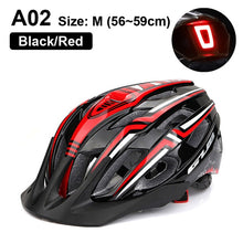 Load image into Gallery viewer, Bicycle Helmet with an integrated rechargeable LED light.