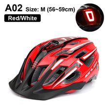 Load image into Gallery viewer, Bicycle Helmet with an integrated rechargeable LED light.