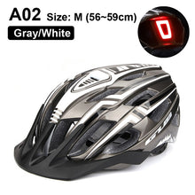 Load image into Gallery viewer, Bicycle Helmet with an integrated rechargeable LED light.